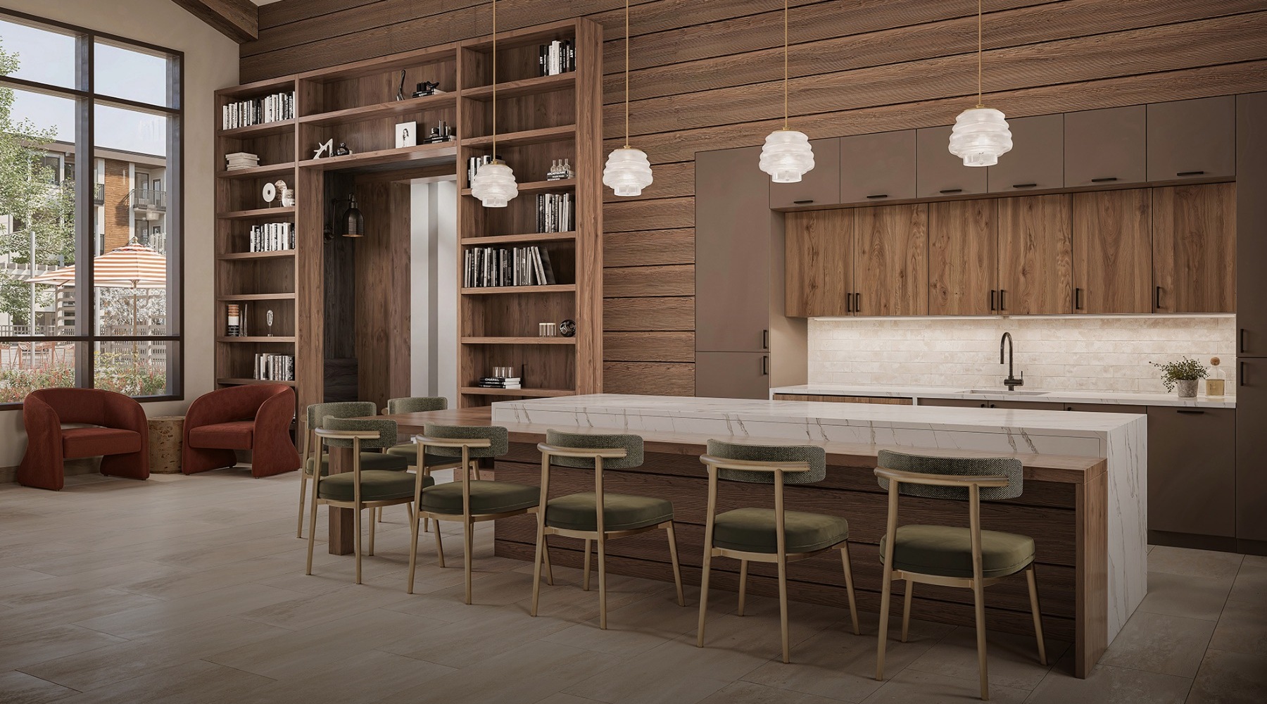lounge area with a resident eating area